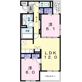 ヴァンティアンⅡ日吉【1階】の間取り