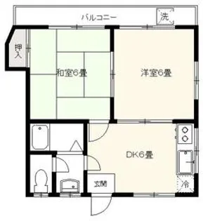 サンハイツ大森【2階】の間取り