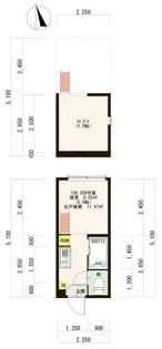 フェリスエフケー【1階】の間取り