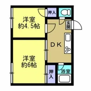 ハイム美土里【1階】の間取り