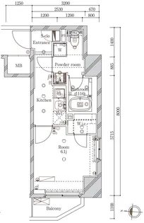 SYFORME IRIYA【4階】の間取り