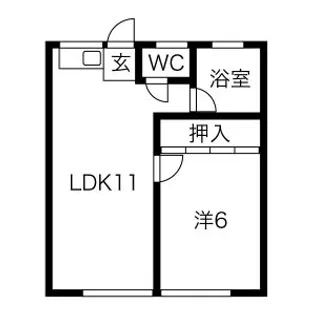 オークラパークマンション【4D号室】の間取り