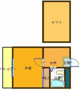 ハニーハウスツルタ【3階】の間取り