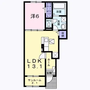 セラリーレイス【1階】の間取り