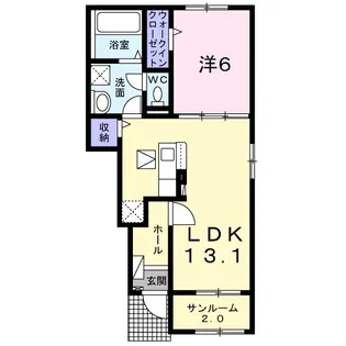 セラリーレイス【1階】の間取り