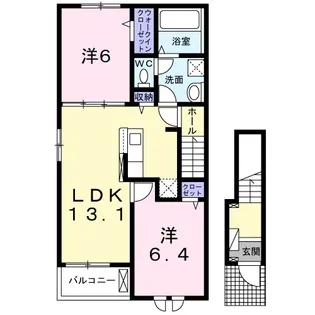 セラリーレイス【2階】の間取り