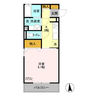 オーブルミエール【3階】の間取り