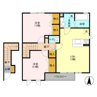 プリマ クラッセ C【2階】の間取り