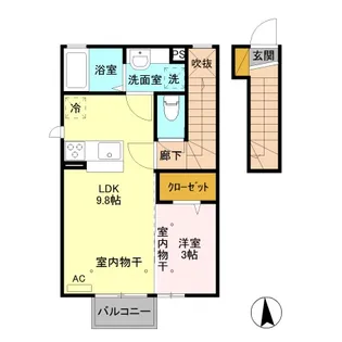 カーサ・フォレスタ A【2階】の間取り