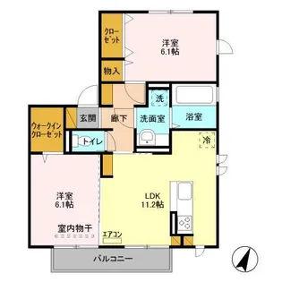 ヴィラージュ B【2階】の間取り