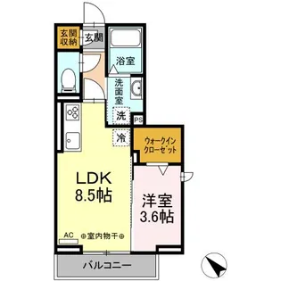 グラードⅡ【2階】の間取り
