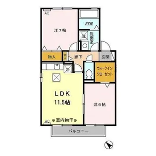 丘弐番館【1階】の間取り