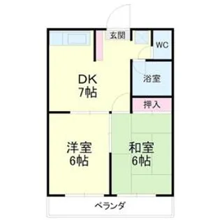 コーポ上浅田【1階】の間取り