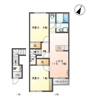 アンジュ A【2階】の間取り
