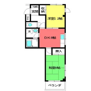 マンション伊興【4階】の間取り