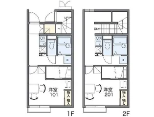 レオパレス山吹【1階】の間取り