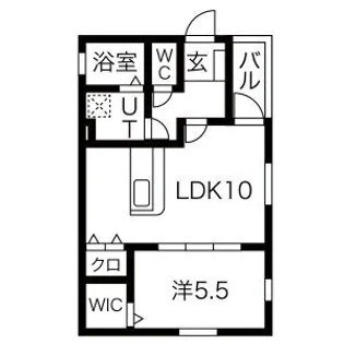 TRYⅠ鳥羽見【202号室】の間取り