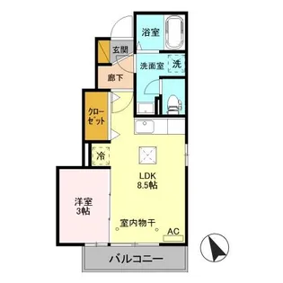 イーストヒルズ 八番館【1階】の間取り