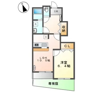 ビアン【1階】の間取り