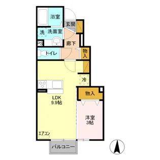 ジェントリー II番館【1階】の間取り