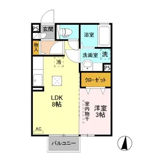 ボヌール ノア【1階】の間取り
