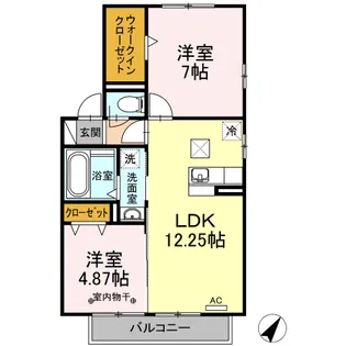 リヴェール【1階】の間取り