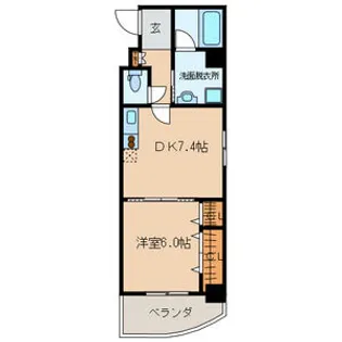 アジリア大濠ウェスト【7階】の間取り