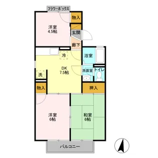 リバシティ【2階】の間取り