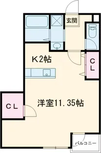 一条ファインコーポ【202号室】の間取り
