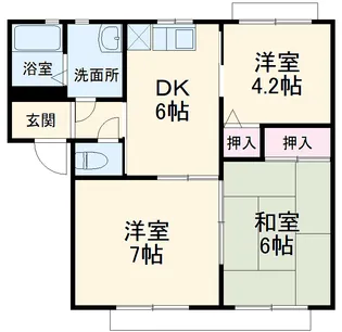 二色の浜グリーンヴィレッジ【A101号室】の間取り