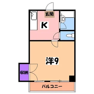 グランドォール宇都宮【208号室】の間取り