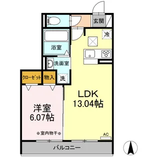 サンリット宮竹【1階】の間取り