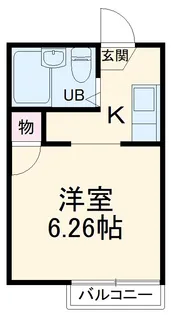 森ヶ丘ハイツ【202号室】の間取り