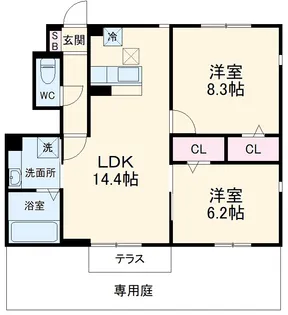 kirsche(キルシェ)【1階】の間取り