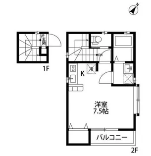 ポンテアルト上目黒【201号室】の間取り