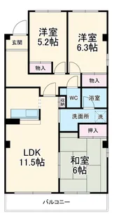 ミッシェル香久山【1階】の間取り