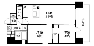 Vievle靭公園Q【5階】の間取り