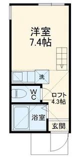 ユナイト宮前平リグーリア【2階】の間取り
