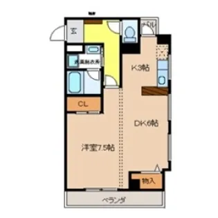 エルハイツ川田【706号室】の間取り