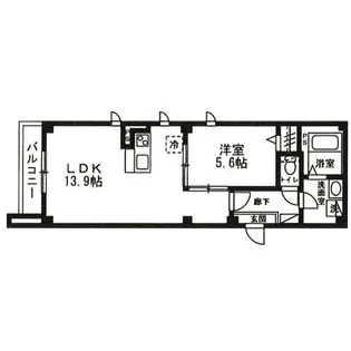 ラ・パートメント千葉【4階】の間取り