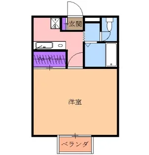 ヴィラマンション竹下【203号室】の間取り