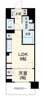 デュオステージ横濱桜木町【505号室】の間取り