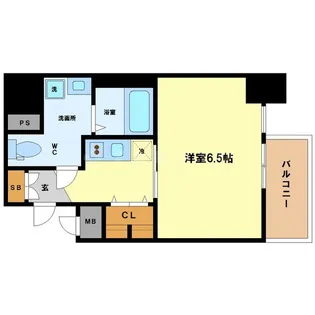 エスライズ御堂筋本町【9階】の間取り