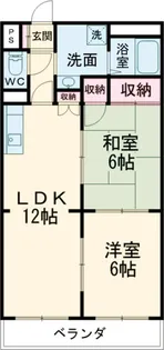 コーポラス芳賀【309号室】の間取り