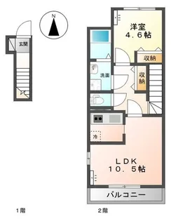 ラ・パレットⅡ【2階】の間取り