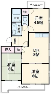 ピアコート桜林【404号室】の間取り