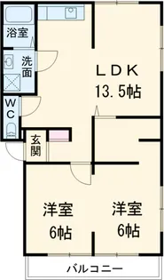 橋本ハイツ錦【1階】の間取り