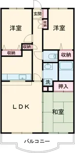 マロニエハイツ今泉【5階】の間取り