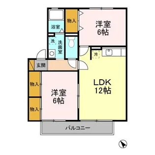 ハイカムール東台 C【1階】の間取り