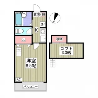 エムパレスⅢ【2階】の間取り